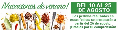 Banner principal Hierbalia, compra especias, tes y condimentos